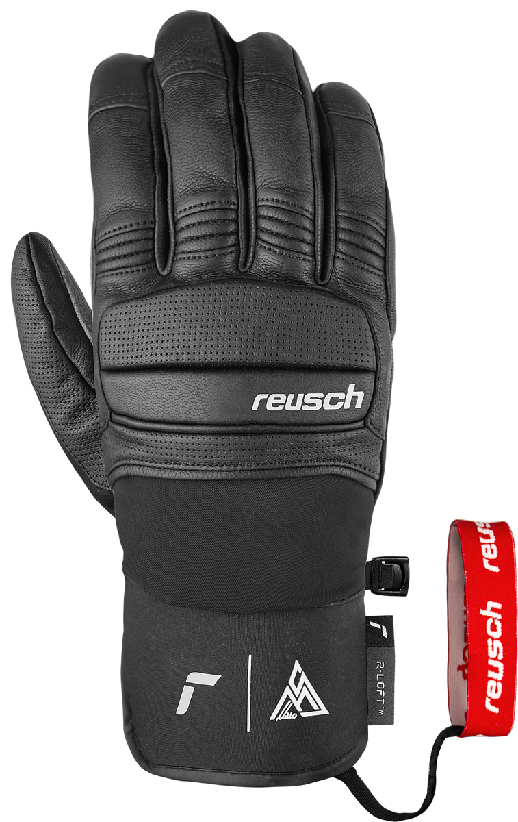 Reusch Marco skihandschoenen leer zwart/wit