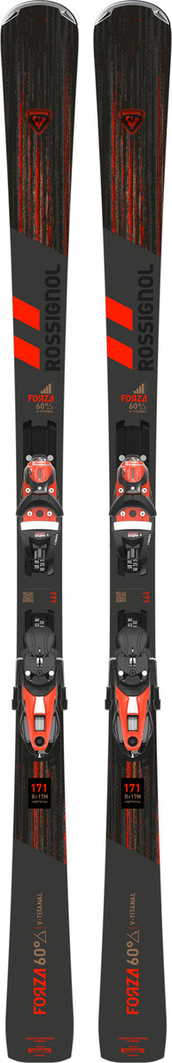 Rossignol Forza 60° V-TI piste ski's zwart/rood heren