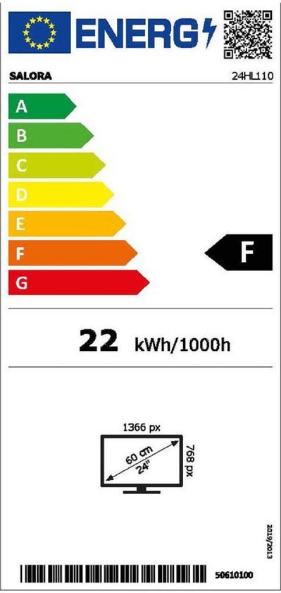 Salora 24HL110 Led televisie met DVB-C/T2/S2 tuner Ziggo gecertificeerd