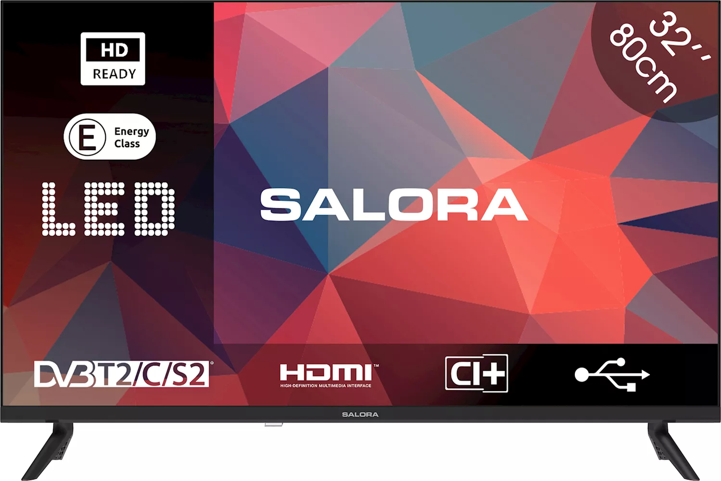 Salora 32HDB200 Led televisie met DVB-C/T2/S2 tuner