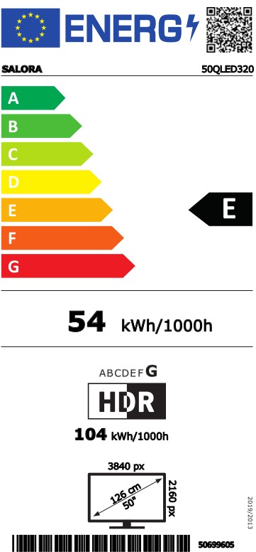 Salora 50QLED320 smart televisie