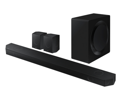 Samsung HW-Q990D/XN soundbar en surround speakers, 150,= Cashback via Samsung