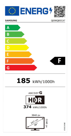 Samsung QE98Q80CATXXN Supergroot scherm QLED Smart TV