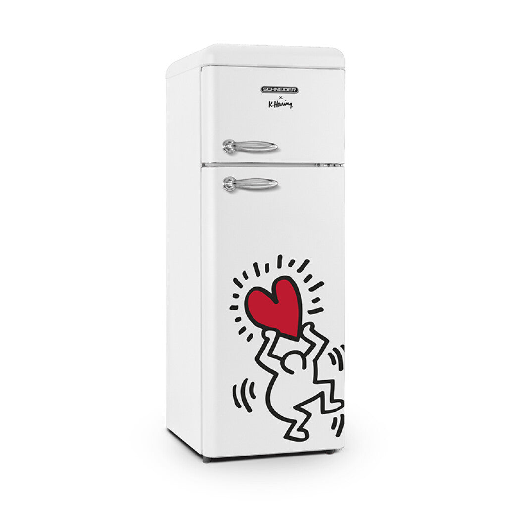 Schneider SCDD211KTECW Koelvries combinatie, Keith Haring design