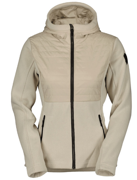 Scott Defined Optic Hoody fleece vest beige dames