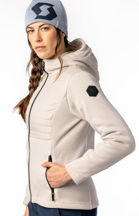 Scott Defined Optic Hoody fleece vest beige dames