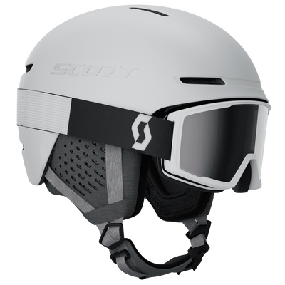 Scott Track + Factor Pro skihelm + skibril set wit