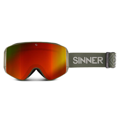 Sinner Aura skibril groen + extra roze S1 lens