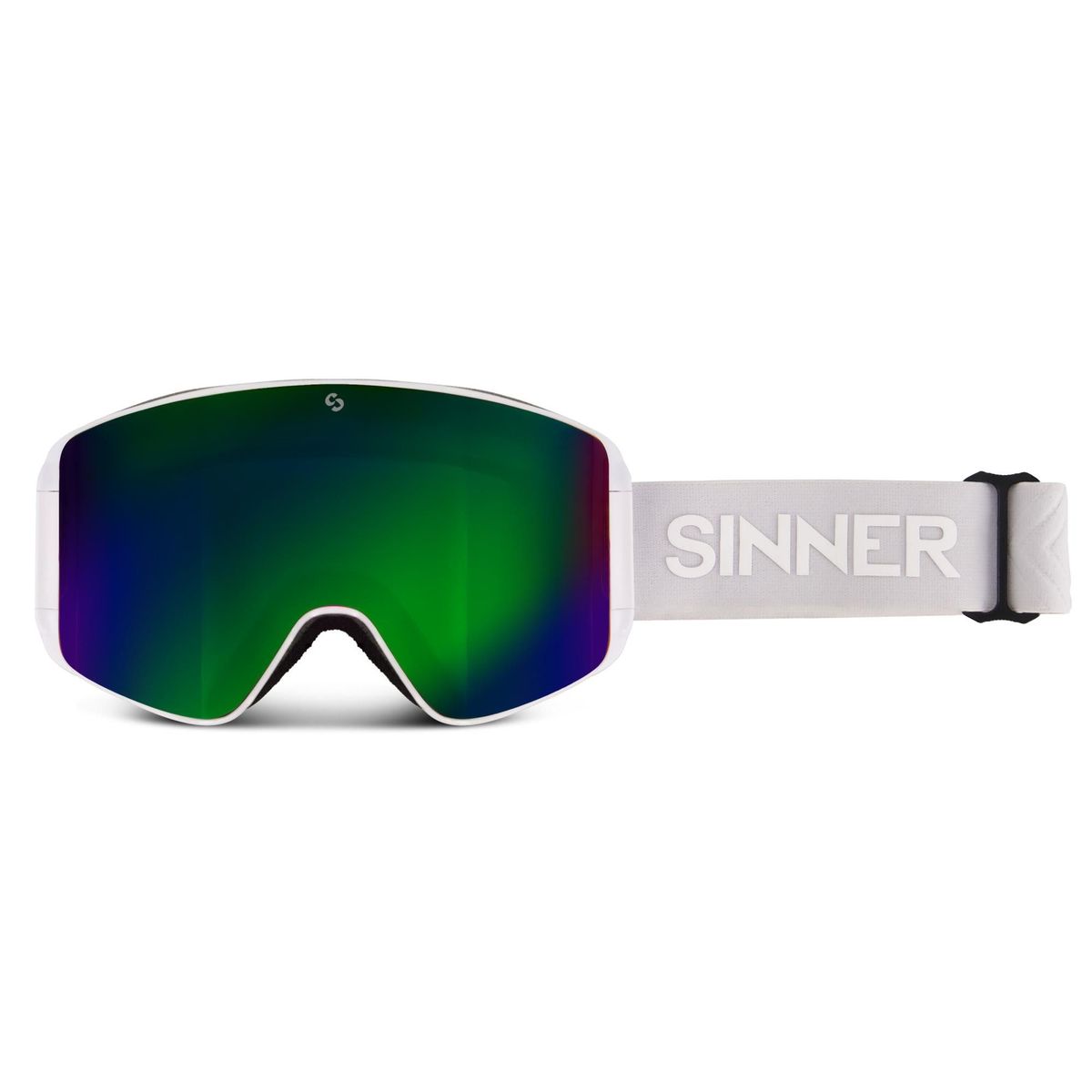 Sinner Aura skibril wit + extra roze S1 lens