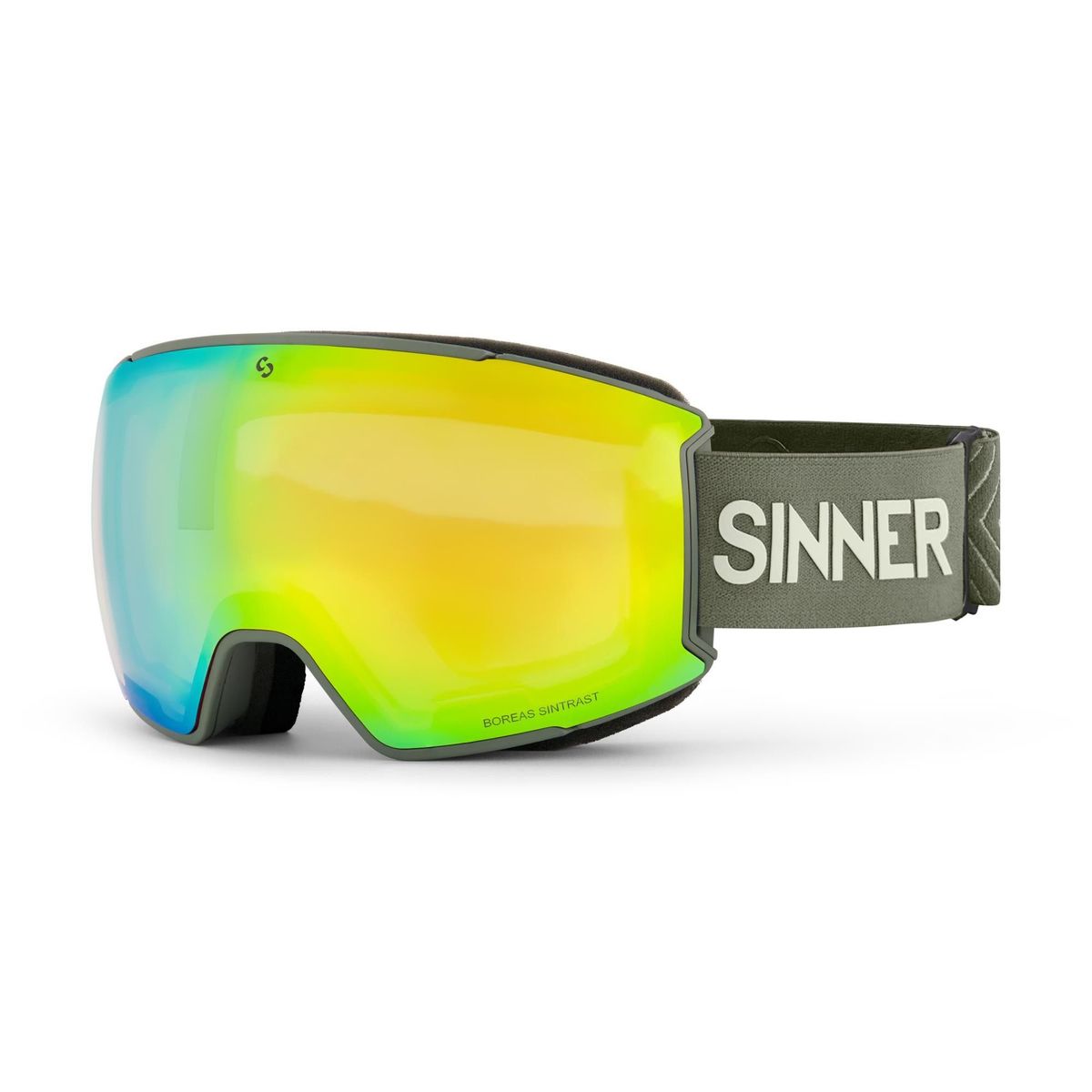 Sinner BOREAS skibril groen/blauw + extra oranje S1 lens