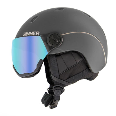 Sinner TITAN VISOR skihelm mat donker grijs