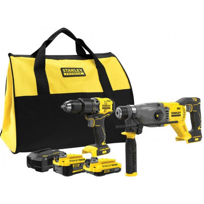 Stanley SFMCK216MDS-QW draadloze schroeftol en boorhamer met lader en softbag