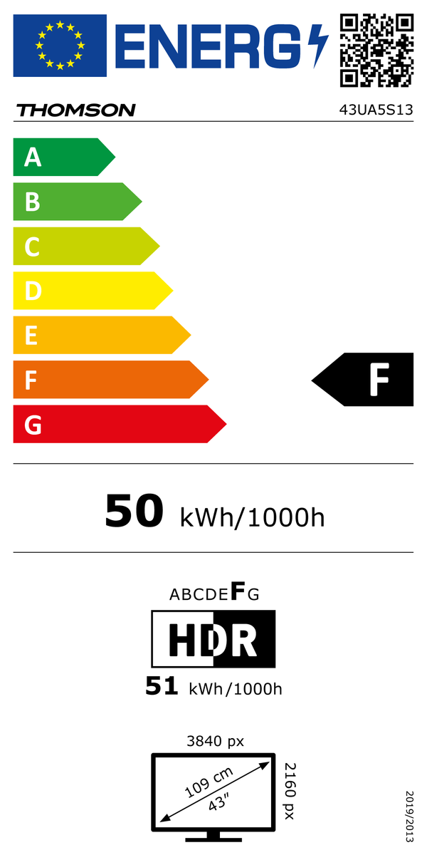 Thomson 43QA2S13 Q-Led Ultra HD Smart Televisie