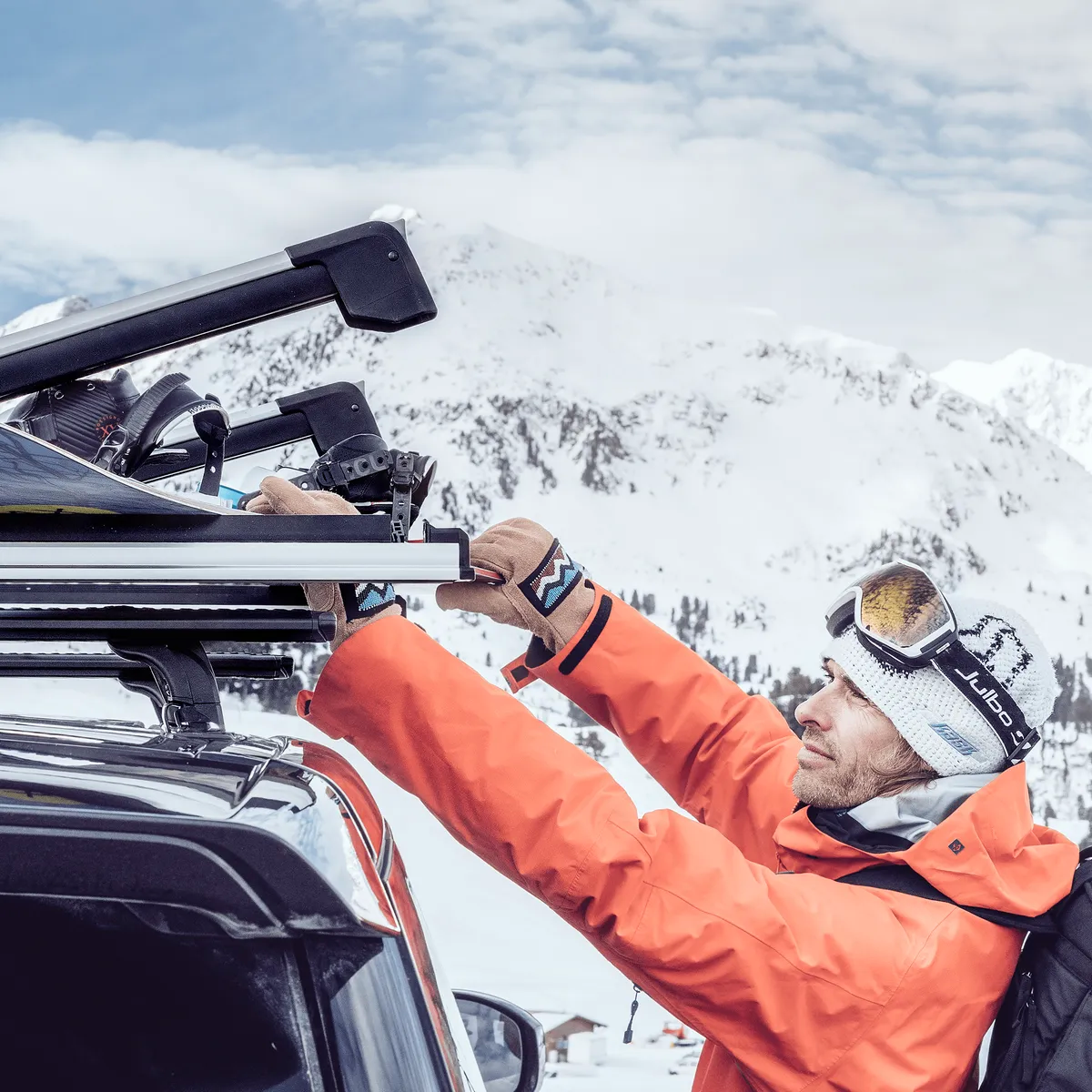 Thule SnowPack Extender skidrager en snowboarddrager zwart