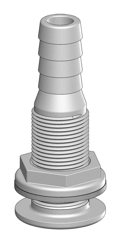 TruDesign Huiddoorvoer 19 mm (3/4 inch) BSP met tule 19 mm wit (boven waterlijn)