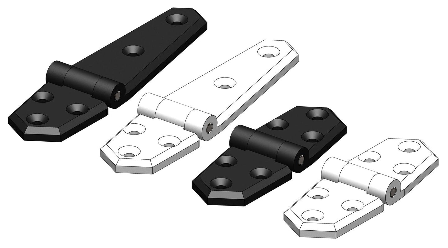 TruDesign Schanier Lang inclusief 316 S/S schanierpen zwart