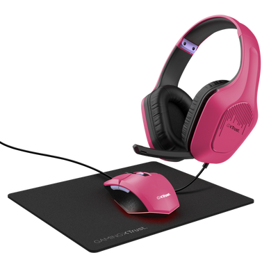 Trust GXT790P TRIDOX Gaming headset met muis en muismat