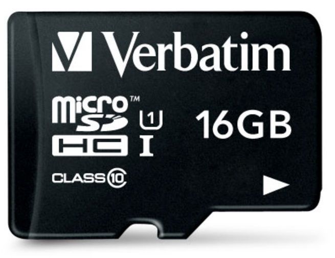 Verbatim VB44082 Micro SDXC Card 16Gb Class 10 inclusief adapter