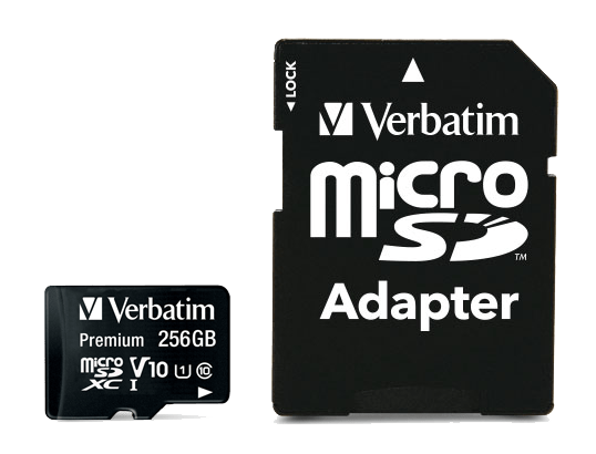 Verbatim VB44087 Micro SDXC Card 256 Gb Class 10 inclusief adapter