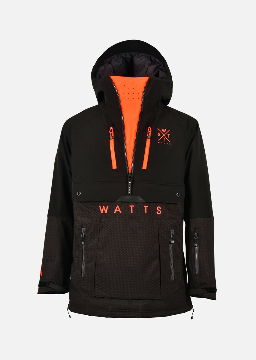 WATTS Jump ski jas donkergrijs/oranje  heren