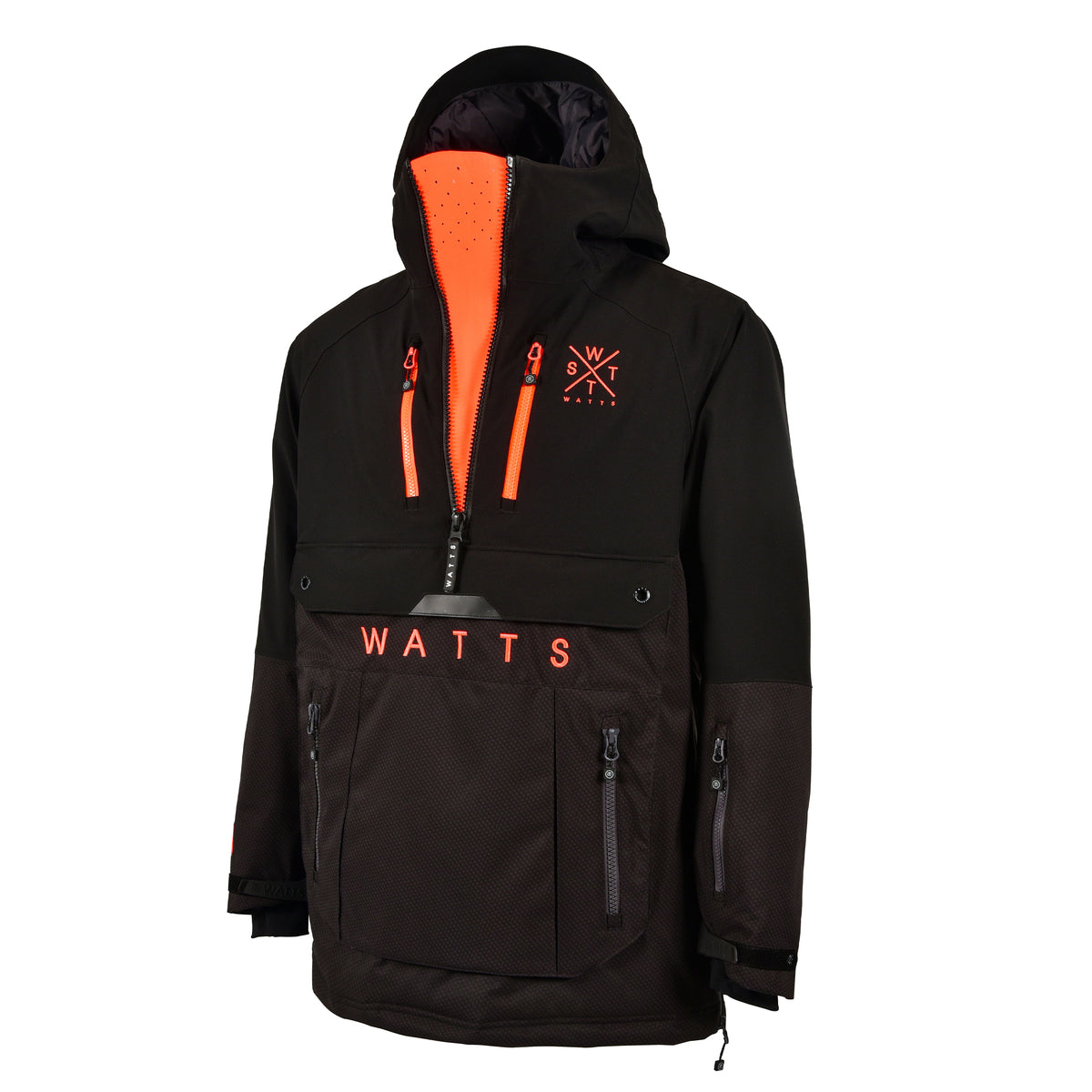 WATTS Jump ski jas donkergrijs/oranje  heren