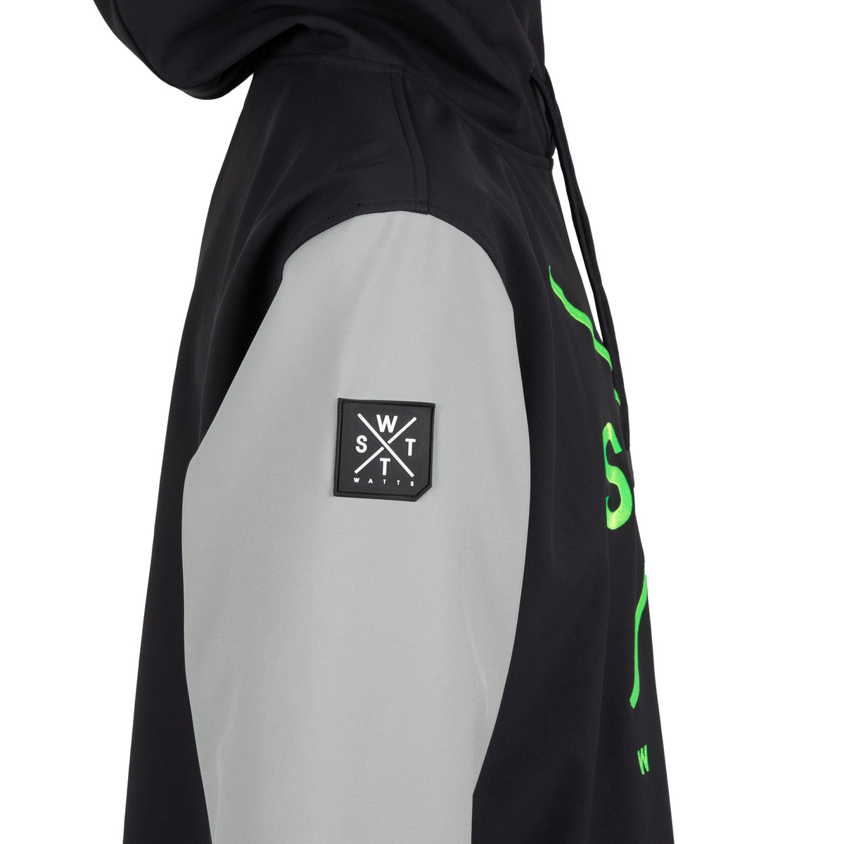 WATTS Orbital softshell ski jas lichtgrijs/groen