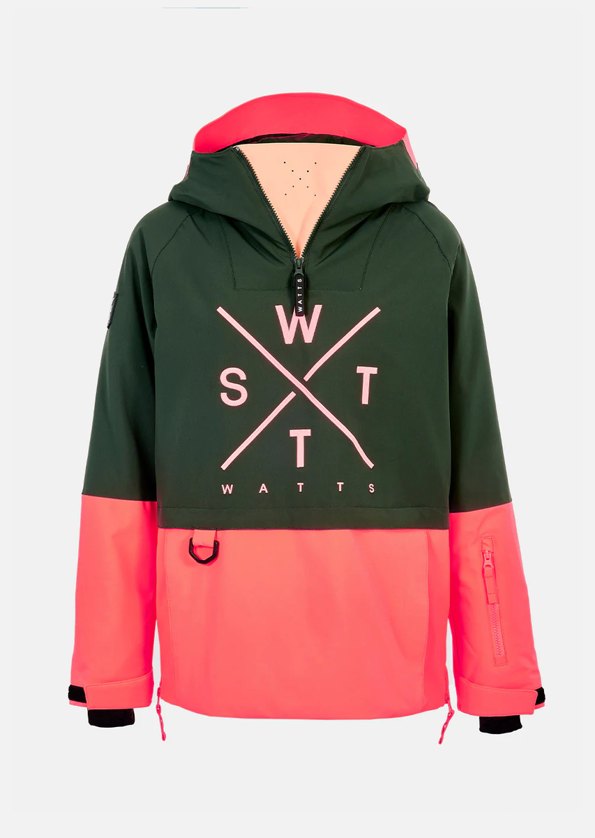 WATTS X-Metodg ski jas groen/roze dames