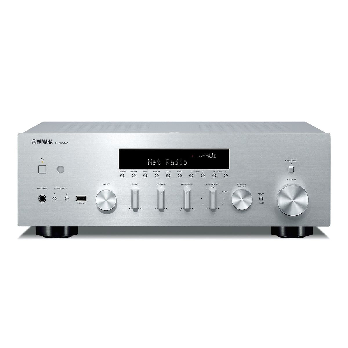 Yamaha R-N600A ZILVER Netwerk receiver met MusicCast