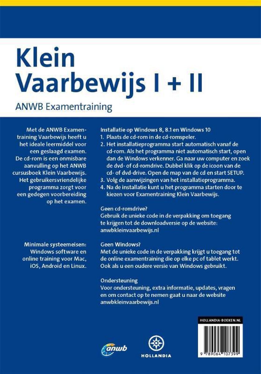 ANWB Online Examentraining Klein Vaarbewijs 1+2