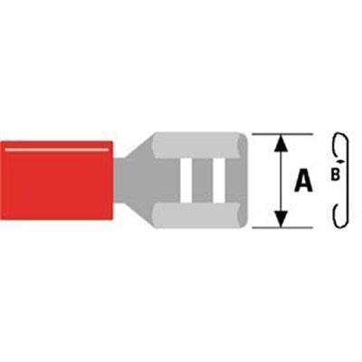 ASA Klemkabelschoen Vlak geisoleerd 6,6 mm (5 stuks)