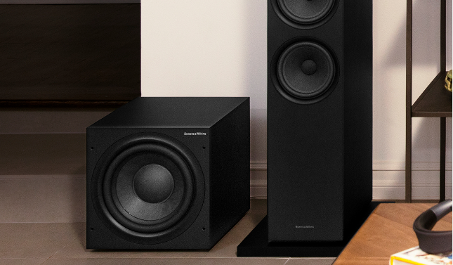 Bowers & Wilkins ASW608 zwart Actieve Subwoofer met 20cm Kevlar cone woofer