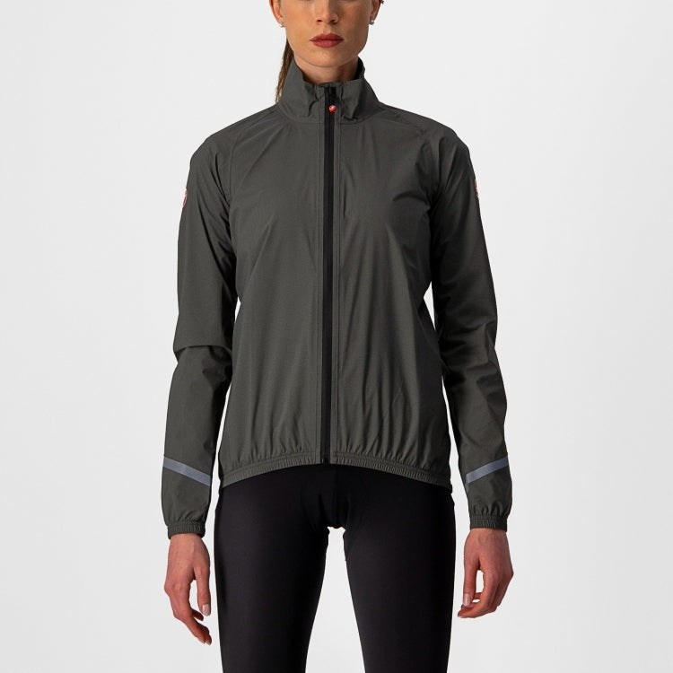 Castelli Emergency 2 regenjas lange mouwen zwart dames