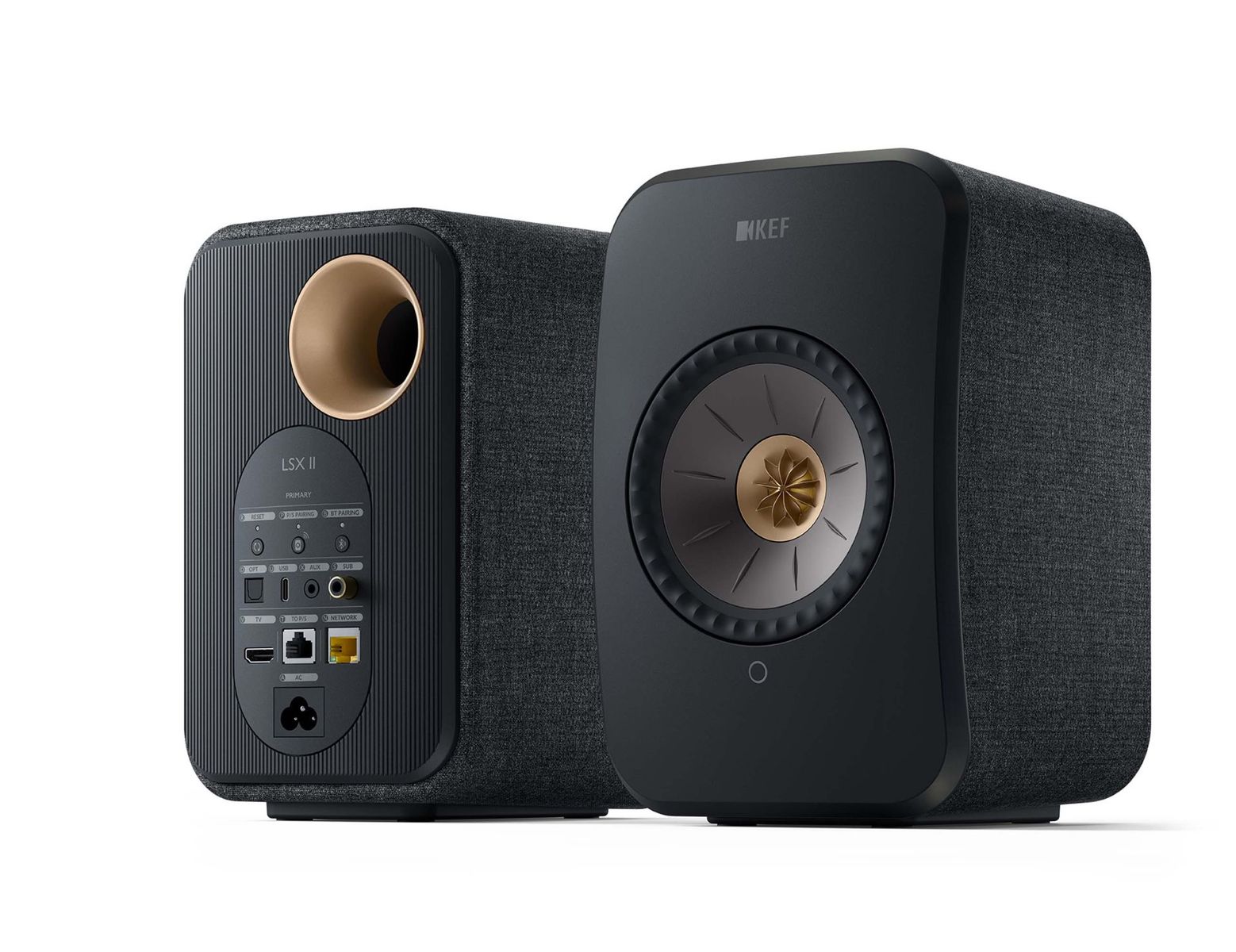 Kef LSX II set in zwart all-in-one luidsprekersysteem.