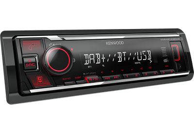 Kenwood KMM-BT408DAB autoradio met DAB+ tuner en rode verlichting