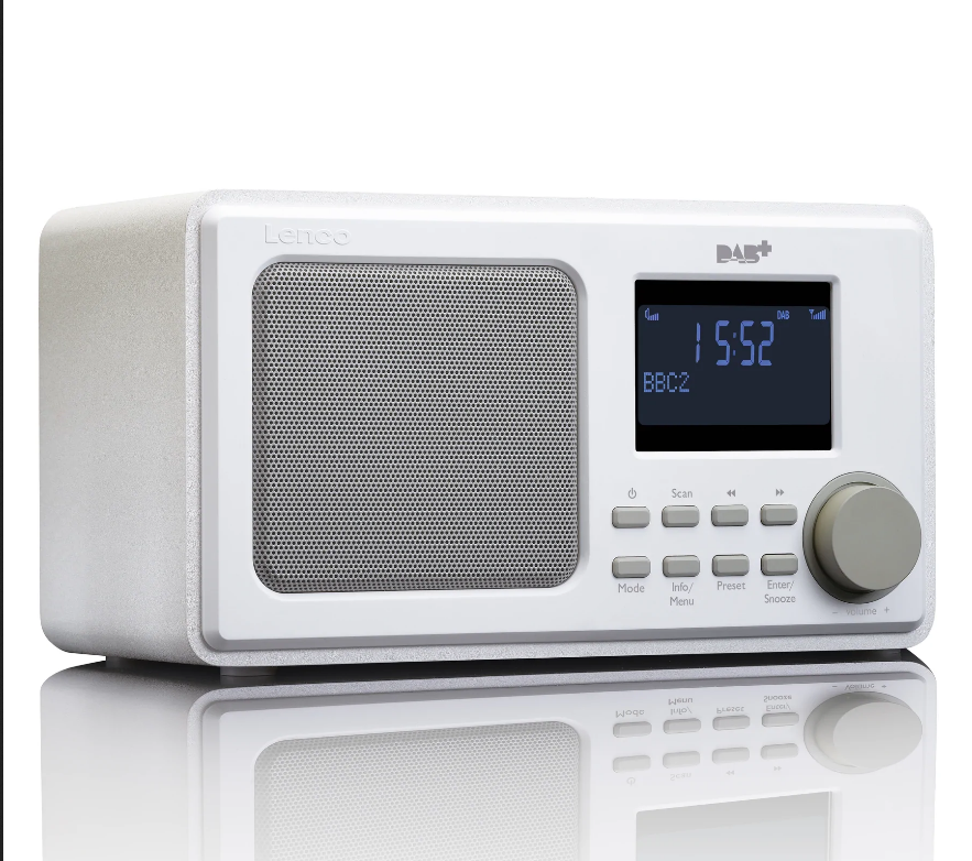 Lenco DAR-010WH radio met DAB+ tuner, FM tuner en timer functie