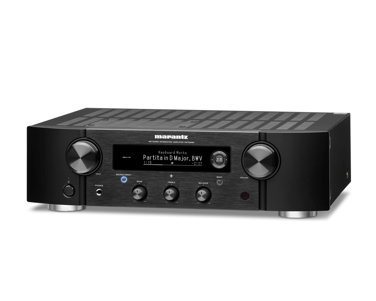 Marantz PM7000N/N1B Versterker met 2x60 watt bij 8 ohm en streaming mogelijkheden