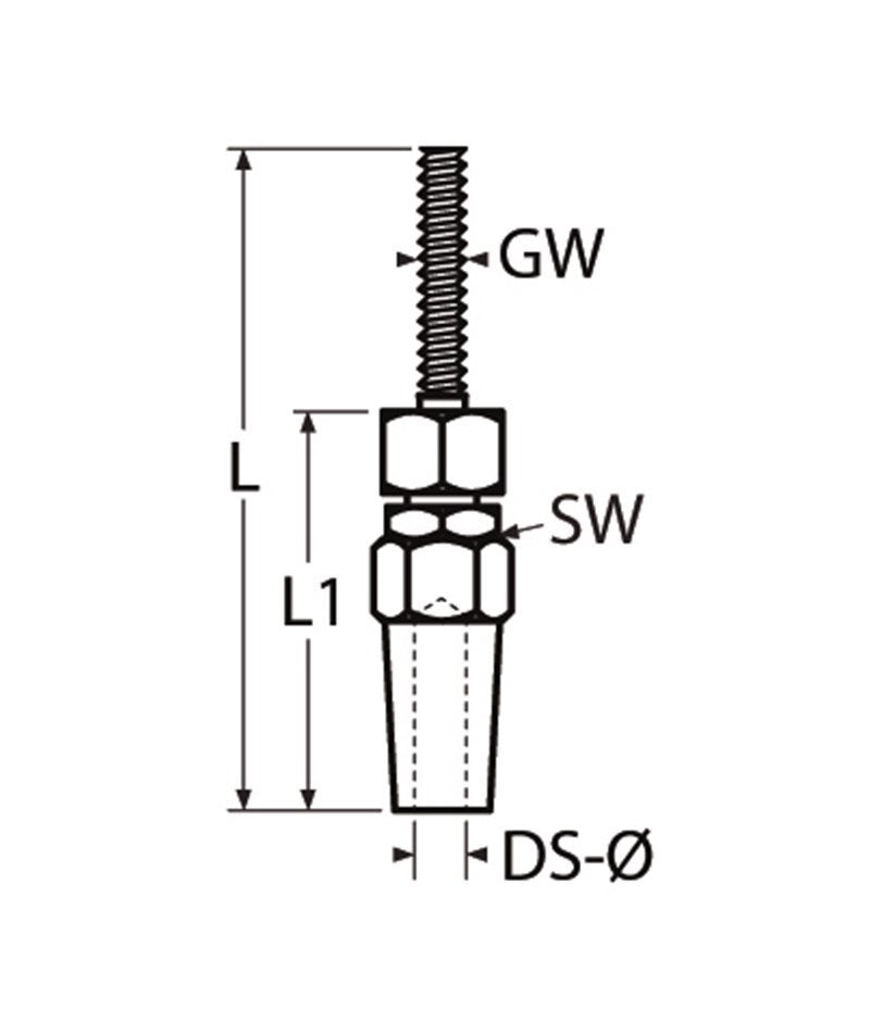 Marinetech 8406406 Doe 't Zelf Studterminal 6mm