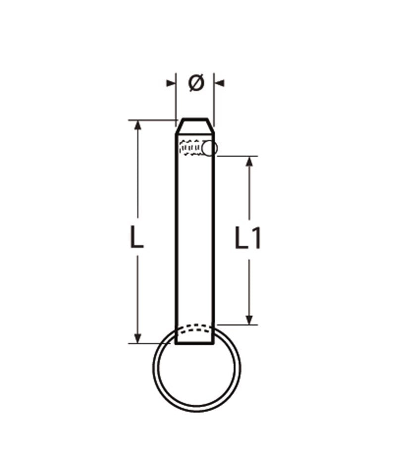 Marinetech 847426 35 Steekpen met Kogelzekering 6x35 mm