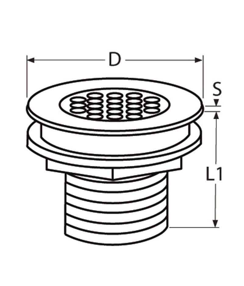 Marinetech Kuipwaterafvoer 1 1/2"