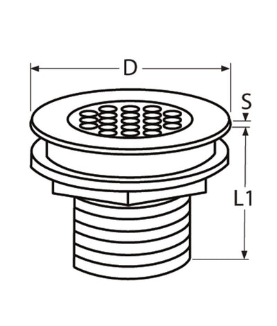 Marinetech Kuipwaterafvoer 1 1/2"