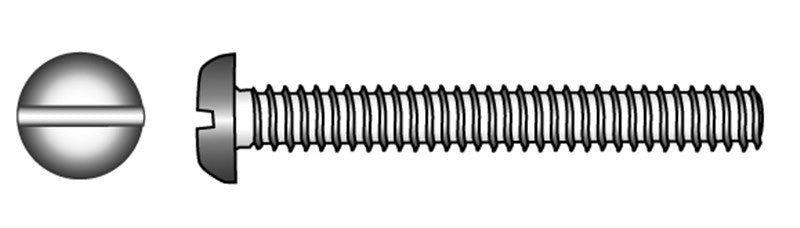 Marinetech Metaalschroef CK M3x20 + moer / Zaagsnede (8 stuks) DIN84