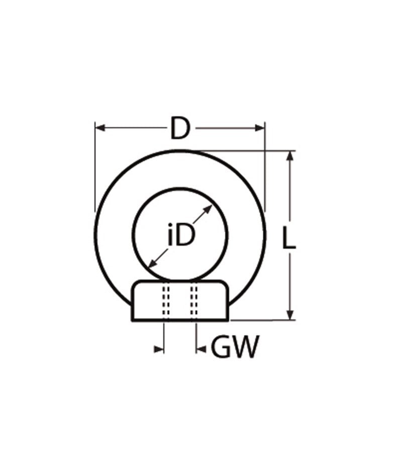 Marinetech Oogmoer Gesmeed M8 (DIN582)