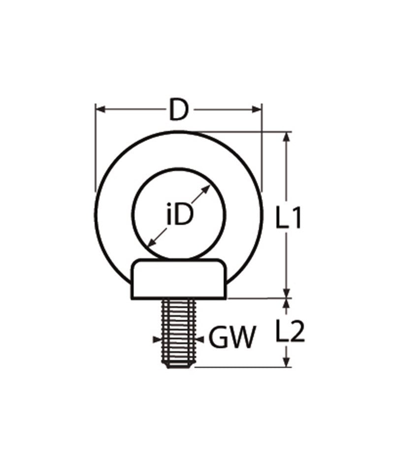 Marinetech Oogschroef M10 (DIN580)