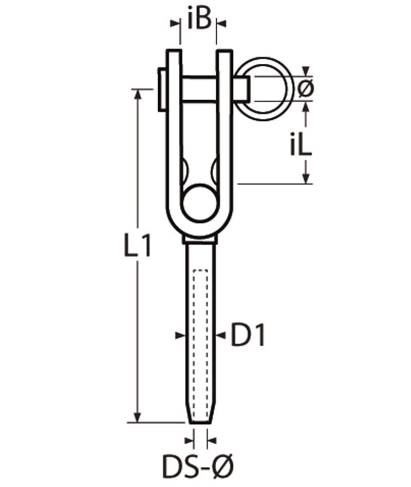 Marinetech Walstoggle 3mm x 75mm