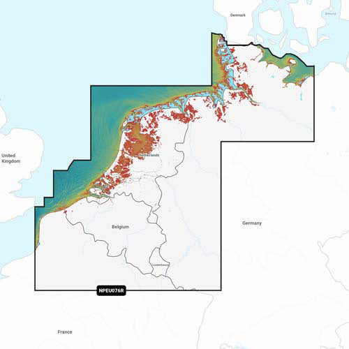 Navionics MSD Platinum+ Regular NPEU076R Benelux & Germany, West waterkaart