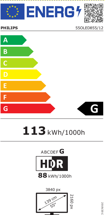 Philips 55OLED855 OLED televisie