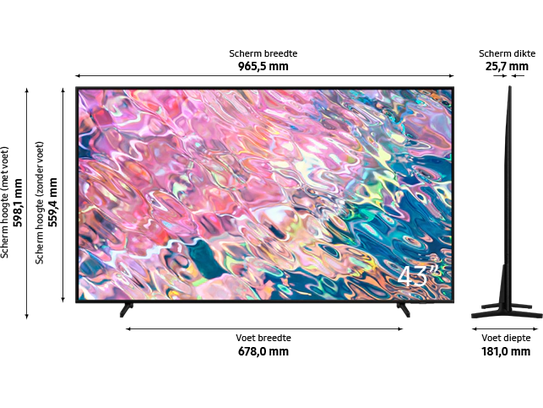 Samsung QE43Q60BAUXXN televisie met Q-LED scherm en smart TV