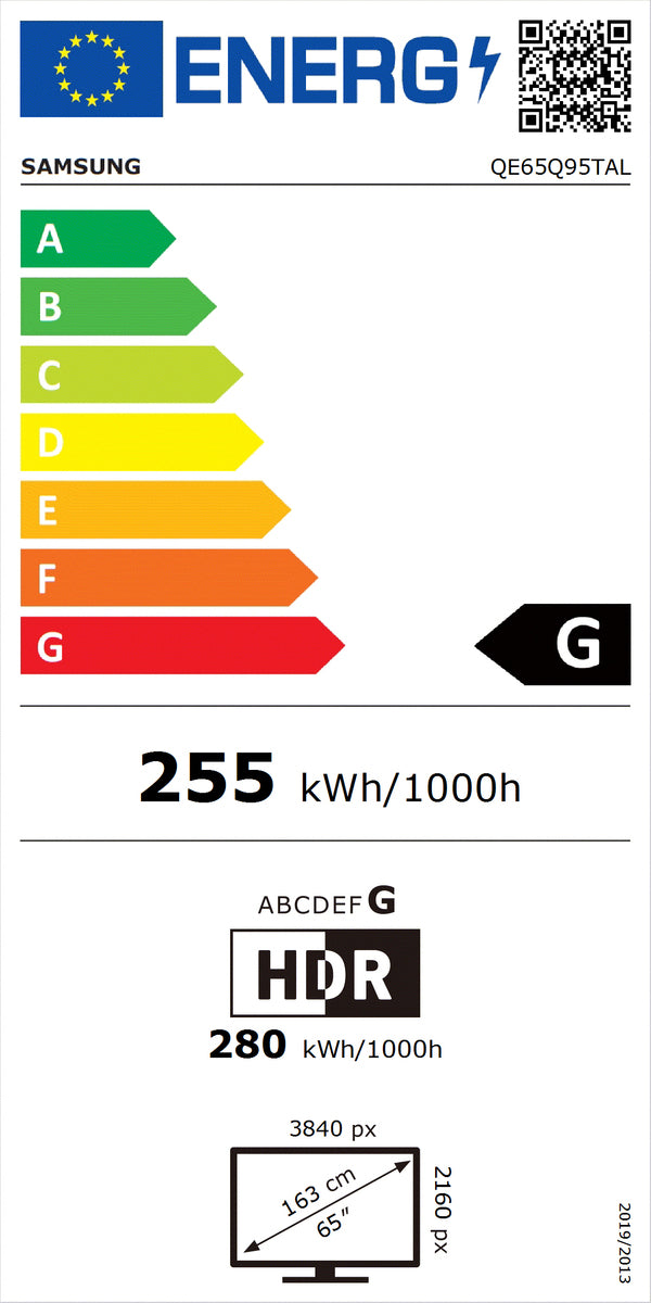 Samsung QE65Q95TD televisie met Q-LED scherm, smart tv en One Connect Box