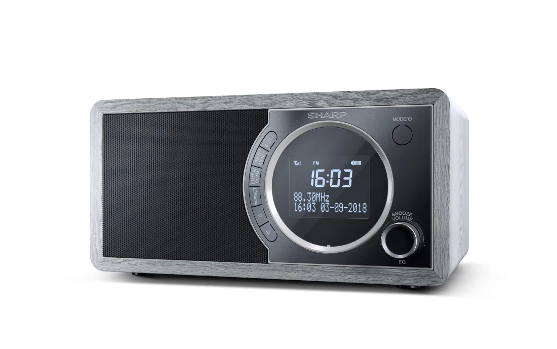 Sharp DR-450(GR) tafelradio met Dab+ en FM radio en bluetooth