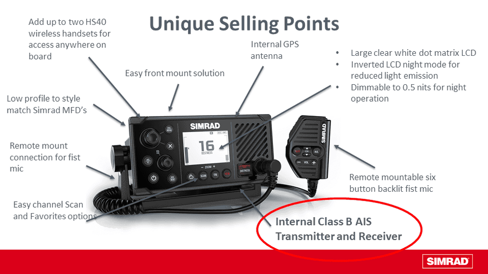 Simrad RS40-B Marine Kit Marifoon Met AIS Transponder En GPS-500 Anten ...